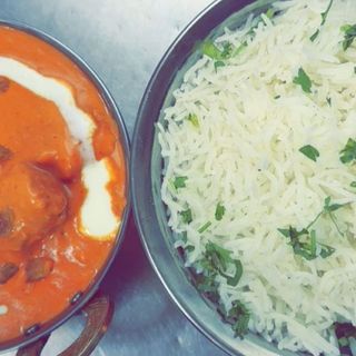 Батър къри пиле + бял басмати ориз