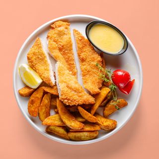 Пилешко филе с панко панировка и пармезан 400гр.