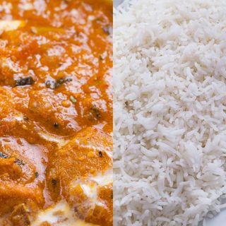 Пиле Къри (400г) + Ориз на пара (300г)