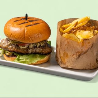 Бургер с плескавица (400г)