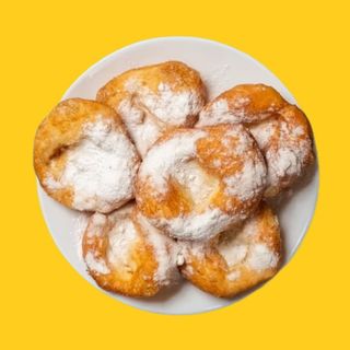 Мини мекички с пудра захар (6 бр)