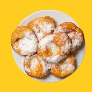 Мини мекички с пудра захар (20 бр)