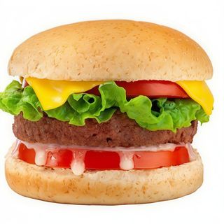 Veggie Burger + пържени картофки (350г)