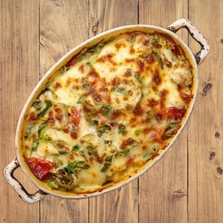 Запеканка с чоризо и гриловано пиле