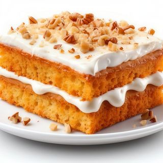 Домашна морковена торта с пресни орехи