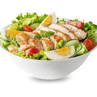 Салата с пиле и яйце