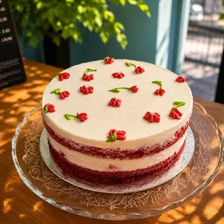 Мини Червено Кадифе 15см