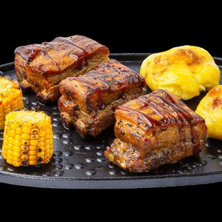 Свински ребра с мед и горчица (650г)