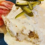 Свински каренца със сметана и сирена (350г)