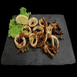 Калмари с каперси и сушени домати (250г)