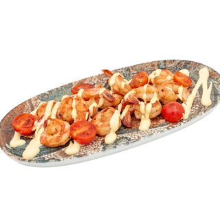 Узо тигрови скариди със сос Холандез