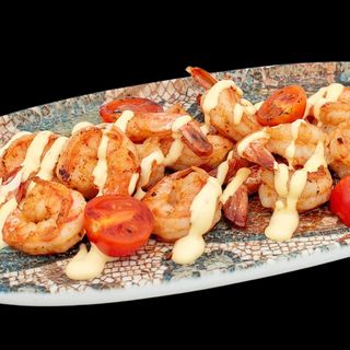 Узо тигрови скариди със сос Холандез