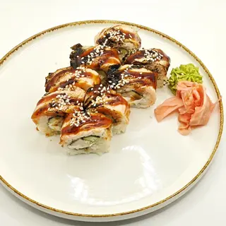 Nori Rolls със запечена сьомга и змиорка с Терияки сос (240г)