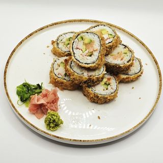Темпурамаки със сьомга и ролца от раци 