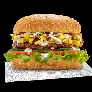 Бургер с пилешко кюфте (400г)