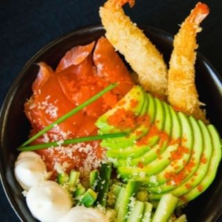 Чираши сьомга и скариди