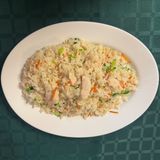 186.Пържен ориз с пилешко месо и зеленчуци (800г)