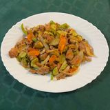 83.Свинско с печурки и зеленчуци (800г)