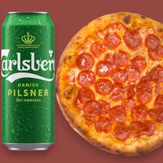 Комбо меню: Пица по избор + БЕЗПЛАТЕН Carlsberg кен 330ml