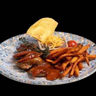 Свински филенца с гъби и чоризо (500г)