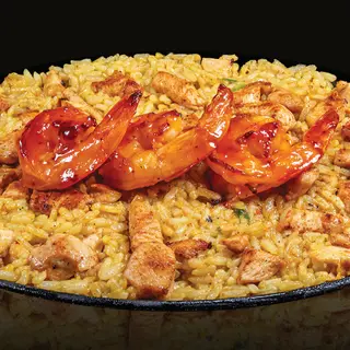 Шафранов ориз с пиле и скариди (350 гр.)