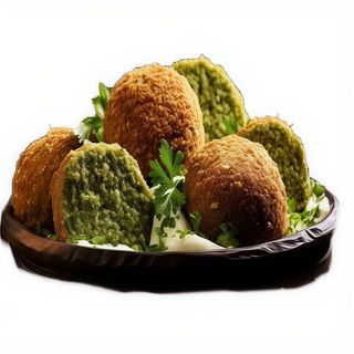 Спаначени кюфтенца с млечно-чеснов сос