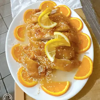 111. Пиле с лимон и сладък сос (600г)