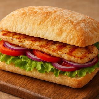 Чабата с хрупкаво пиле