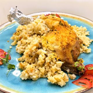 Пиле с ориз на фурна