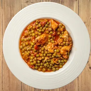 Пилешки късчета от филе с грах (350г)