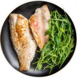 Филе от лаврак с картофено пюре и сос беарнез (300г)