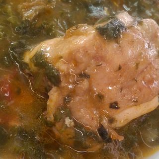 Пиле със спанак и ориз (350г)