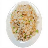 157. Пържен ориз с телешко и къри и яйца (800г)