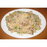 155. Пържен ориз с три вида месо и яйца (800г)