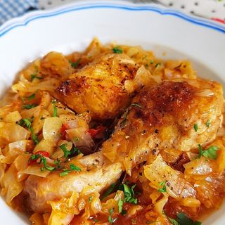 Пиле със зеле