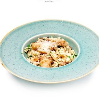 Ризото с три вида гъби и пиле