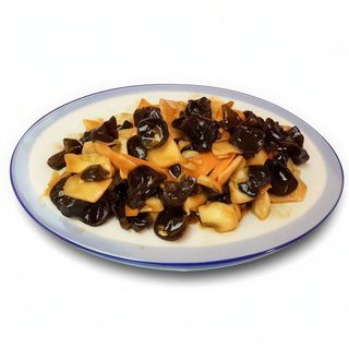 21.Пържен бамбук и китайски гъби (500г)