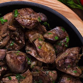 Свински дробчета натюр