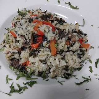 Ориз със спанак и гъби