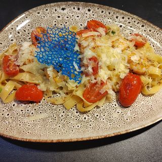 Паста Али Оли със скариди