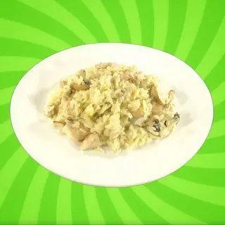 Ризото с пилешко, сметана и гъби (450г)