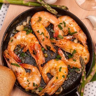 Скариди с гъби и бамбук (500г)