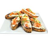 1 Брускети със Сьомга (8бр)