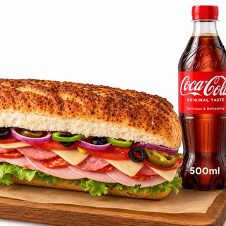 Сандвич Мега Месо + Coca-Cola 500 мл