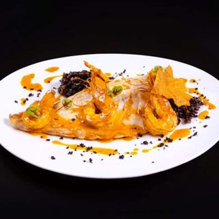 Филе от лаврак със скариди, 