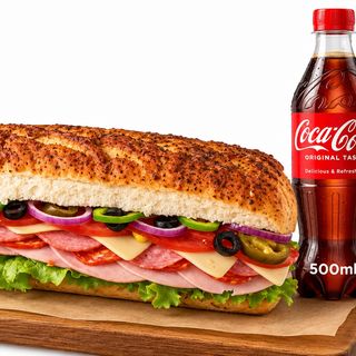Сандвич Мега Месо + Coca-Cola 500 мл