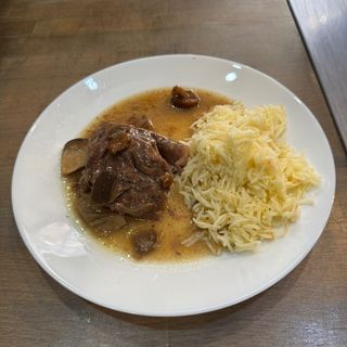 Телешки джолан със сос от манатарки