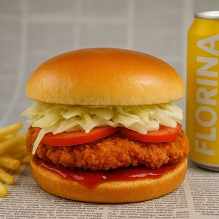 2х Grand Chicken Burger (360 гр)+ 2 x Картофи (120 гр) и 2 xЛимонада Малина(330 мл)