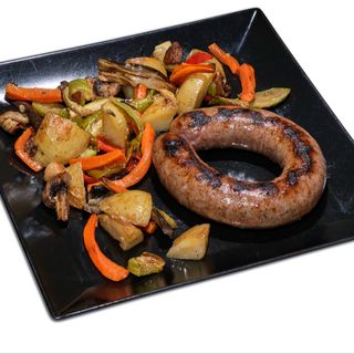 НОВО! ТЕЛЕШКИ СУДЖУК НА СКАРА С ПЕЧЕНИ ЗЕЛЕНЧУЦИ 350 гр.