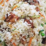 179.Пържен ориз с три вида месо (750г)